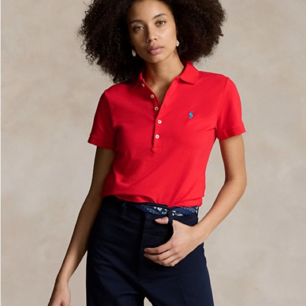 Ralph Lauren Purple Label Red Short Sleeve Polo